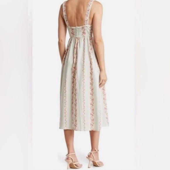 WeWoreWhat linen dress in gorgeous Victorian floral print. Wore once. - Picture 3 of 14